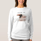 Lazy, maar Cute Kitten Photo Cat Lover Humor Funny T-shirt (Voorkant)