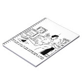 Lazy Man kijkt naar paardenraces op televisie Notitieboek (Linkerzijde)