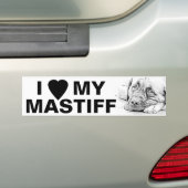 Lazy Mastiff Bumpersticker (Op auto)