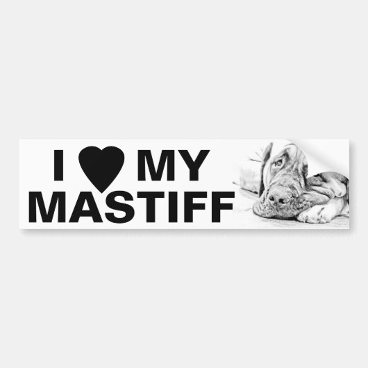 Lazy Mastiff Bumpersticker (Voorkant)