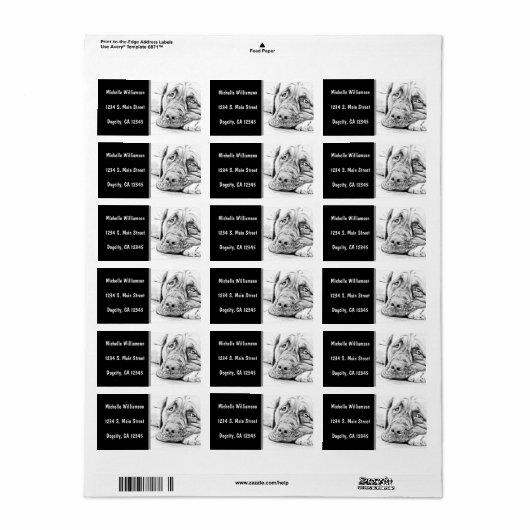 Lazy Mastiff Etiket (Full Sheet)