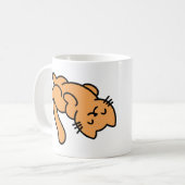 Lazy Oranje Cat Koffiemok (Voorkant links)