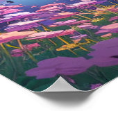 Lazy Paars River, Pink en Purple Flowers Poster (Hoek)