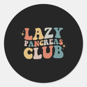 Lazy Pancreas Club Retro Diabetes Awareness Day Ronde Sticker