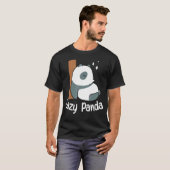 Lazy Panda Bamboo Cute Panda beer Dier T-shirt (Voorkant volledig)