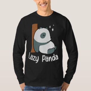 Lazy Panda Bamboo Cute Panda beer Dier T-shirt
