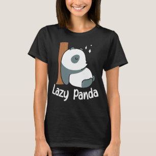 Lazy Panda Bamboo Cute Panda beer Dier T-shirt