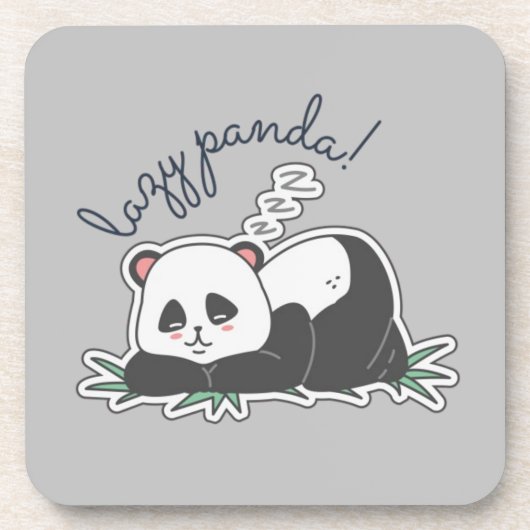 Lazy Panda Bier Onderzetter (Voorkant)