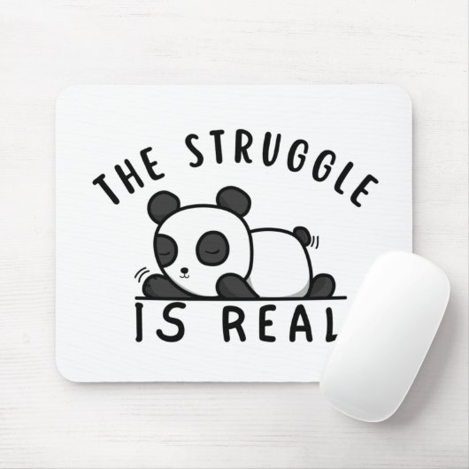 Lazy Panda de strijd is echt Muismat (Met muis)