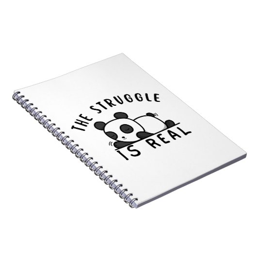 Lazy Panda de strijd is echt Notitieboek (Rechterzijde)