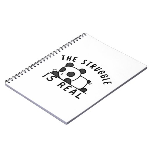 Lazy Panda de strijd is echt Notitieboek (Linkerzijde)