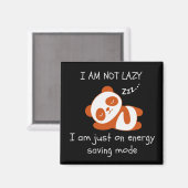 Lazy Panda Funny Magneet (Voorkant / Achterkant)