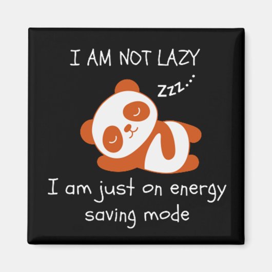 Lazy Panda Funny Magneet (Voorkant)