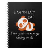 Lazy Panda Funny Notitieboek (Voorkant)