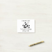 lazy panda grappig bericht post-it® notes (Op bureau)