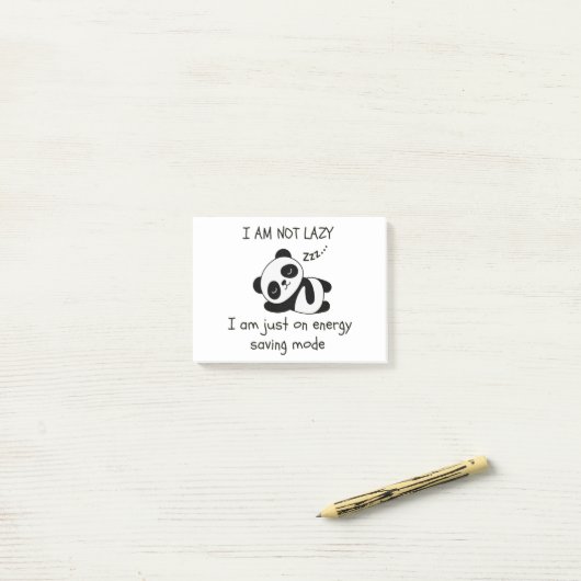 lazy panda grappig bericht post-it® notes (Op bureau)