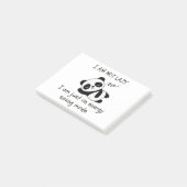 lazy panda grappig bericht post-it® notes (Schuin)