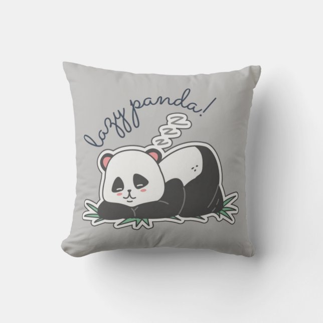 Lazy Panda Kussen (Voorkant)