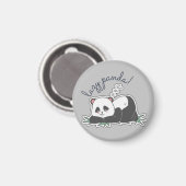 Lazy Panda Magneet (Voorkant / Achterkant)