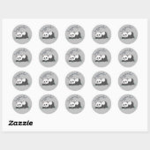 Lazy Panda Ronde Sticker (Vel)