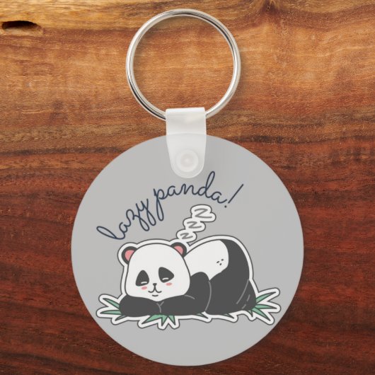 Lazy Panda Sleutelhanger (Achterkant)
