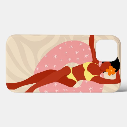 Lazy Pool Day Case-Mate iPhone Case (Achterkant (horizontaal))