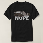 Lazy Raccoon Racoon Vandaag niet Nope T-shirt (Design voorkant)