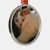 Lazy, Relaxed Cat Metalen Ornament (Rechts)