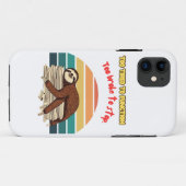 Lazy Retro Tired and Sarcastic Case-Mate iPhone Case (Achterkant (horizontaal))