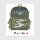 Lazy River Backpack Sticker | Die-Cut Sticker (Vel)