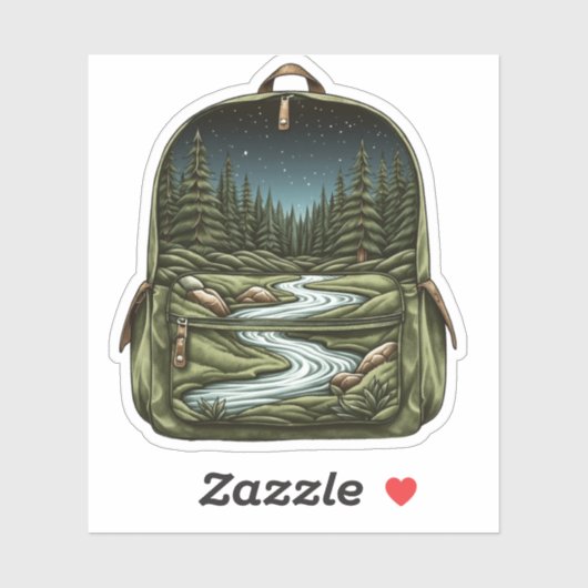 Lazy River Backpack Sticker | Die-Cut Sticker (Vel)