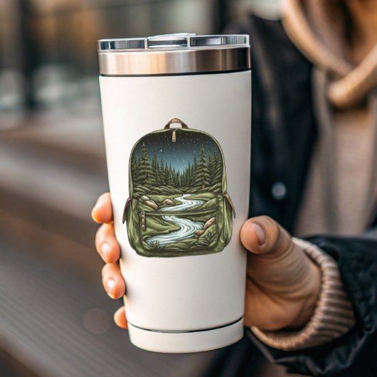 Lazy River Backpack Sticker | Die-Cut Sticker