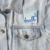 Lazy River Vierkante Button 5,1 Cm (In situ)