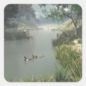 Lazy River Vierkante Sticker (Voorkant)