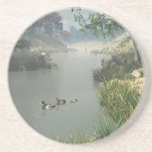 Lazy River Zandsteen Onderzetter (Voorkant)