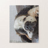 Lazy Saint Bernard dog Legpuzzel (Verticaal)