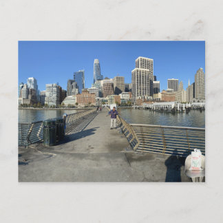 Lazy San Francisco zondagochtend Embarcadero Feestdagenkaart