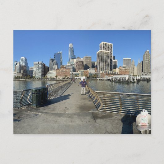 Lazy San Francisco zondagochtend Embarcadero Feestdagenkaart (Voorkant)