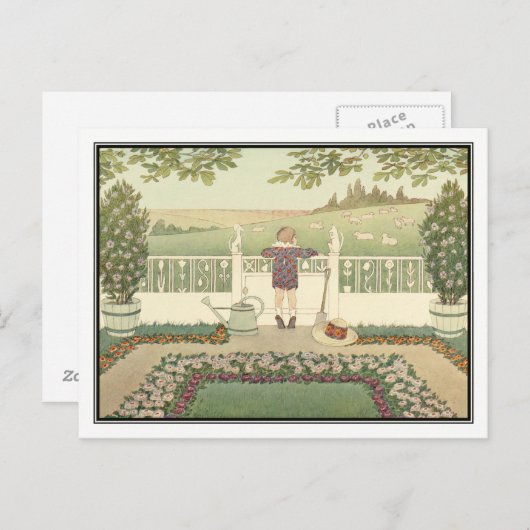 Lazy Sheep van H. Willebeek Le Mair Briefkaart (Voorkant / Achterkant)