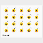 Lazy slapen ronde sticker (Vel)