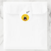 Lazy slapen ronde sticker (Tas)