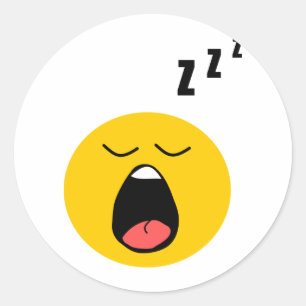 Lazy slapen ronde sticker