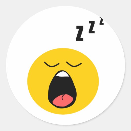 Lazy slapen ronde sticker (Voorkant)