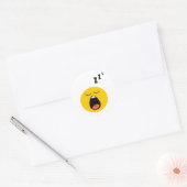 Lazy slapen ronde sticker (Envelop)