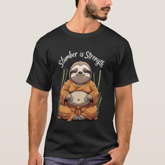 Lazy Sleepy Kung Fu Master Shaolin Zen Master Slot T-shirt (Voorkant)