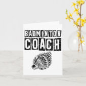 Lazy Sloth Badminton Player Shuttle Kaart (Gele Bloem)