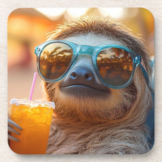 Lazy Sloth Bier Onderzetter (Voorkant)