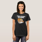 Lazy Sloth Busy doet niets T-shirt (Voorkant volledig)
