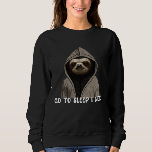 lazy sloth day sleep relax men women trui (Voorkant)