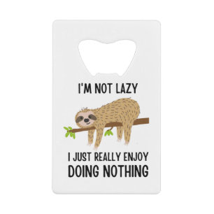 Lazy Sloth Doing Niets Creditkaart Flessenopener